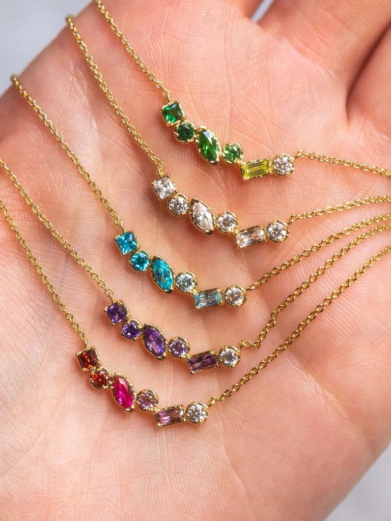 Shades Of You Ombre Birthstone Necklace - July Designed By For You, With Love — image 2 of 3